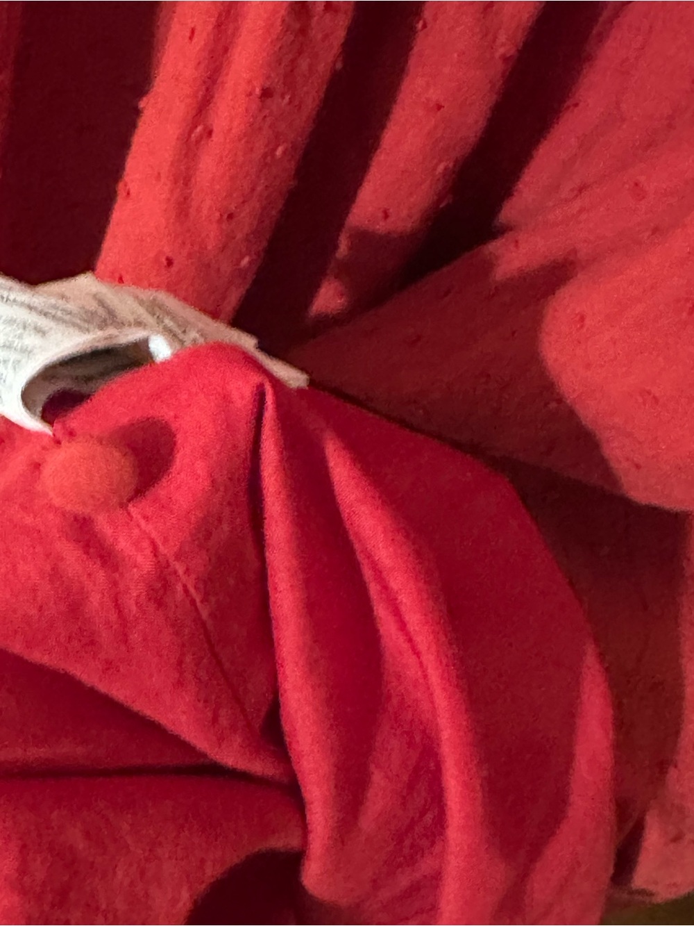 Madewell Red Tiered Midi Dress with Tie Sleeves - Picture 10 of 11